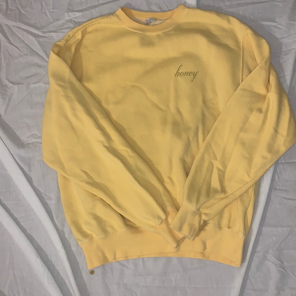 Honey brandy Melville yellow crewneck